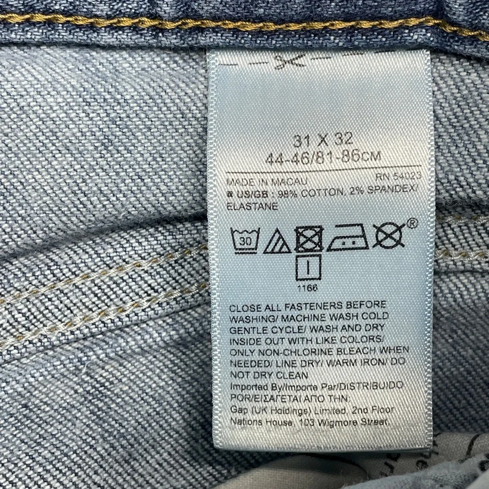 Banana Republic Slim Fit Jeans Mens 31x32 Blue Distressed Stretch Denim